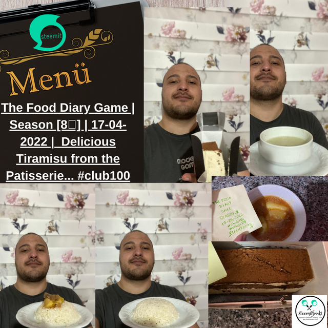 The Food Diary Game  Season [8️⃣]  17-04-2022  Delicious Tiramisu from the Patisserie... #club100.png